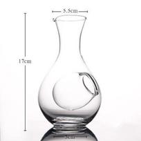 Creative Japanese Style Glass Wine Bottle Thumb Hole Sake Glass Ice Jug Hamster Nest Cooling Room Wine Pourer Decanter Set white