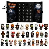 Kalendorius iki Helloween vaikams, Advento 2026, 24 dienų dėžutė su 3D žaisliukais, figūrėlėmis, kolekcionuojamas, baisus žaislų rinkinys, vaikų šventinė dovana, šventė black
