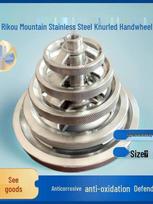 304 Stainless Steel Knurled Handwheel with Threaded Hole and Mirror Polished Handle Diameter 45mm, M6 Thread