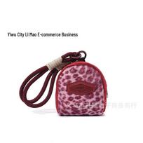 Tide Brand Crocodile Pattern Mini Coin Purse & Earphone Bag Keychain Lanyard Pendant. black