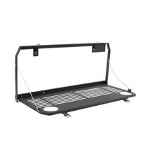 Iron Rear Trunk Door Table fit for Jeep Wrangler 2018-2019 JL , Mounting Tray Foldable Tailgate Stand Tail Gate Storage Rack black