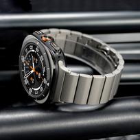 Ultra Titanium Metal Band for Samsung Galaxy Ultra Watch 47mm No Gaps Men Link Strap for Galaxy Watch Ultra 47mm Butterfly Clasp Galaxy Ultra 47mm gray