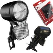 Dynamo-Powered Front Bicycle Lamp With Dusk Sensor, Double Lens