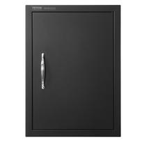 BBQ Access Door, 415x570 mm Single Outdoor Kitchen Door, Cold Plate Flush Mount Door, Wall Vertical Door with Handle, for BBQ Island, Grilling