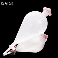 PP Plastic Pear-Shaped Separatory Funnel with PTFE Stopper 500ml white