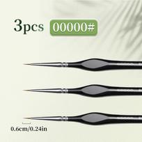 00000 Fine Tip Paint Brush Set for Acrylic, Models, Mini  Miniature Detail , Nylon Hair Thin Extra Fine Paintbrushes gray