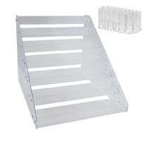 Art Studios Essential Acrylic Paint Rack Paint Tube Organizers Acrylic 7 Layer Stand with Brush Section for Art Supplies 1 gray