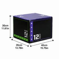 Atspari smūgiams Nešiojama šuolių dėžė 40*50*60cm Fitneso treniruočių įrankis Didelė pliometrinė šuolių dėžė Vidaus S black