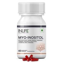 INLIFE Mio-inozitolio papildas 1000 mg, hormonų pusiausvyra sergant policistinių kiaušidžių sindromu (PCOS), 60 kapsulių