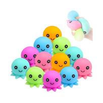 Cute Mini Octopus Squishy Ball Hand Squeeze Toy for Stress Relief & Holiday Party blue