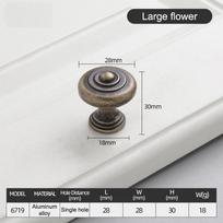 Antique Vintage French Cabinet Door Pulls 1Pcs Single-Hole Handle for Wardrobe Style C1