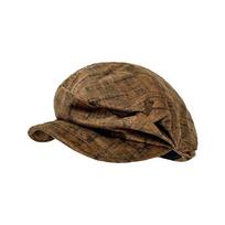 Vintage British Style Pleated Cloud Octagonal Hat Women'S Niche Versatile Beret Big Head Circumference Showing Face Small Newsboy Hat M（56-58cm） brown