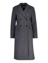 Gant - Tailored Striped Wool Blend Coat - Žieminis paltas - Pilka