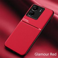 Dėklas Xiaomi Redmi 13C, magnetinis automobilinis laikiklis, odinis telefono dėklas Poco C65 C 65 PocoC65, TPU rėmelis, apsauginis dangtelis Redmi13C 13 C For Redmi 13C 4G raudona