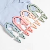 Portable Folding Five-Hole Travel Hanger: Multipurpose Disposable Dryer for Business Trips, Hotels, and Dorms beige