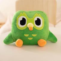 Kawaii Duolingo Žaliosios Pelėdos Pliušinis Žaislas Pliušinis Žaislas iš Duo Pelėdos Animacinis Anime Pelėdos Lėlė Minkštas Iškamšytas Gyvūnas Vaikams Gimtadienio Dovana 30CM žalia