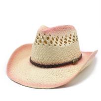Ethnic Style Raffia Spray Paint Western Cowboy Hat Straw Hat Men'S And Women'S Japanese And Korean Hollow Straw Hat M（56-58cm） beige