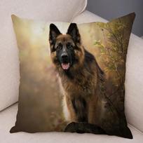 Sofa Namų Pagalvės užvalkalas Vokiečių aviganis Dekoracija Naminių gyvūnų gyvūnas Pagalvėlė,(9) 55x55cm black