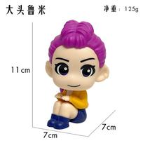 3Pcs K-POP Demon Hunters Rumi Mira Zoey Q Version Sitting Pose Figure Set Anime Action & Toy Figures Cute Cartoon Action Figures Toys for Fans Gift 10cm