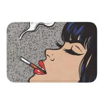 Personnalisé Wow Pop Art Sexy surpris dame paillasson antidérapant entrée cuisine salle de bain sol porte tapis dessin animé fille tapis 40cm x 60cm gray