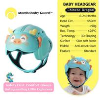 Mambobaby Guard Hat CN Dragon Safe Anti-Shock Baby Helmet Toddler Head Protector Infant Headgear Learn Crawl Walk for Bump Fall (as the picture,One Size)