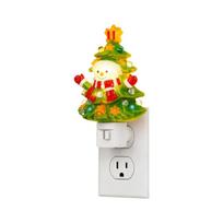 Christmas Tree LED Light Ornament 110V Mininature Resin Festival Tree Night Lamp For Kid Room Bedroom Indoor and Outdoor