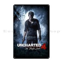 Uncharted  Classic Uncharted  Famous Train Scene Famous Plane Scene Metal Rusty Create Decoration printed Tin Sign Poster 20x30cm（7.8x11.8inch） gray