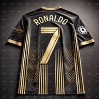 Summer new football 3D printed jersey Cristiano Ronaldo boys sports and leisure jersey t-shirt short sleeve 160 blue