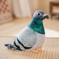 Nauji Tikroviški Paukščių Pliušiniai Žaislai Simuliacija Balta Žalia Balandis Miela Šarka Kimštinis Gyvūnas Lėlė Fotografijos Rekvizitai Namų Dekoras Dovanos 20cm gray