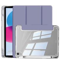 Case for iPad (A16) 11th Gen, 10th Gen, 11-inch 2025, iPad 9th/8th/7th/6th/5th gen, iPad Air Crystal Clear Case with Pencil Slot (as the picture,For iPad Mini 6) white