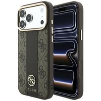 Guess 4G Stripe Round and Classic Logos MagSafe dėklas iPhone 17 Pro Max / 18 Pro Max, rudas