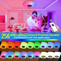 Led lubinis šviestuvas, reguliuojamas, su nuotoliniu valdymu, 36 w, rgb spalvas keičianti išmanioji kolonėlė + usb lemputė paauglių kambariui, vaikų kambariui, berniuko kambariui, bluetooth lubų šviestuvas mergaitės kambariui su žvaigždėtu dangumi