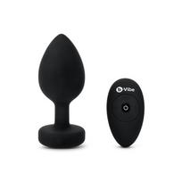 Analinis kaištis B-Vibe Vibrating Jewel Plug 2XL, vibruojantis, juodas