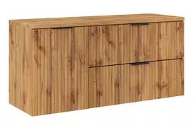 Pakabinamas vonios baldų komplektas Adel Oak, 120 cm, ruda