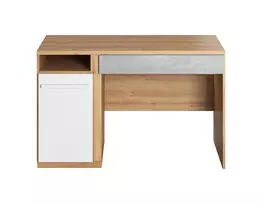 Rašomasis stalas PLANO PN6DBB, Nash ąžuolas/balta/betono spalva