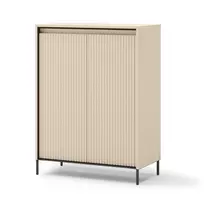 Komoda WARDROBE TREND TG3BPC, smėlio spalvos/juoda