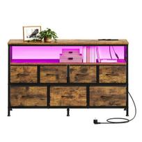 Komoda 30x113.8x68.1 cm Ruda-juoda medinė saugykla