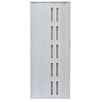 Sulankstomos durys 005S WHITE ąžuolas matinis - 80 cm