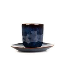 Homla espresso kavos puodelis su lėkštute Casper, 80 ml, mėlynas