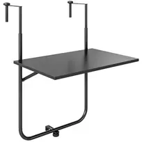 Pakabinamas, sulankstomas staliukas balkone - juodas