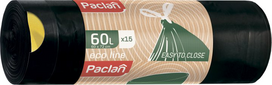 Užtraukiami šiukšliu maišai PACLAN 60 l, 15 vnt