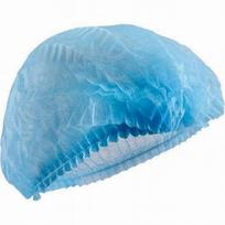 Vienkartines kepures PP 22" gofruotos, dvi gumeles, melynos, 100 vnt