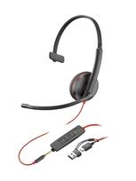 HP Blackwire 3215 Monaural USB-C  Headset +3.5mm Plug +USB-C/A