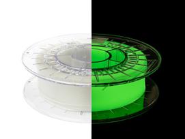 3D plastikas PLA šviečiantis tamsoje Glow in the Dark Yellow-Green 0.5kg SPECTRUM