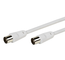 Kabelis TV antenai RF, 1.25m, kištukas – lizdas, baltas EMOS