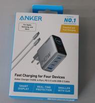 SALE OUT. Anker Charger 140W, 4-Port with USB-C Cable | Anker Charger 4-Port with USB-C Cable, 140W | B2697G41 | DEMO
