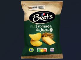 Bulvių traškučiai BRETS, Prancūziško Jura sūrio skonio, 125g