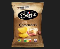 Bulvių traškučiai BRETS, Camembert sūrio skonio, 125g