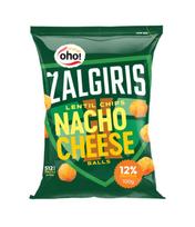 Lęšių traškučiai OHO! Žalgiris Nacho cheese balls, 100g