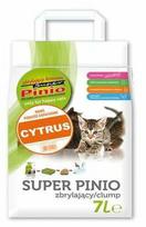 Kačių kraikas Super Benek Super Pinio Clumping Wood Citrus, medienos drožlių (sušokantis), 7 l